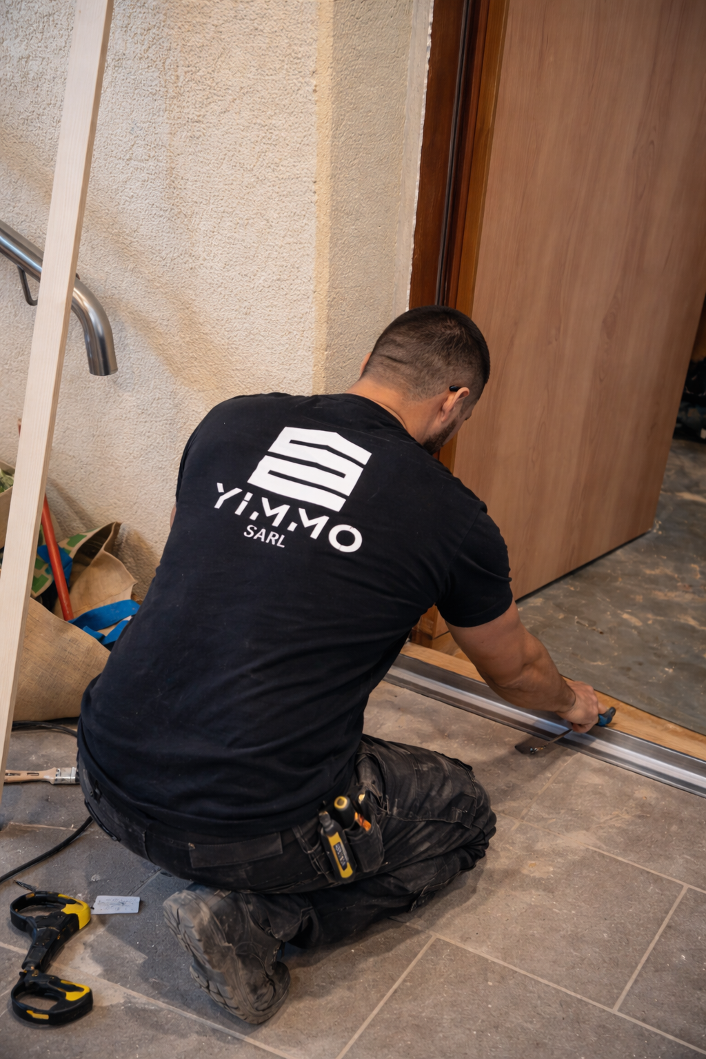 Technicien Yimmo en chantier