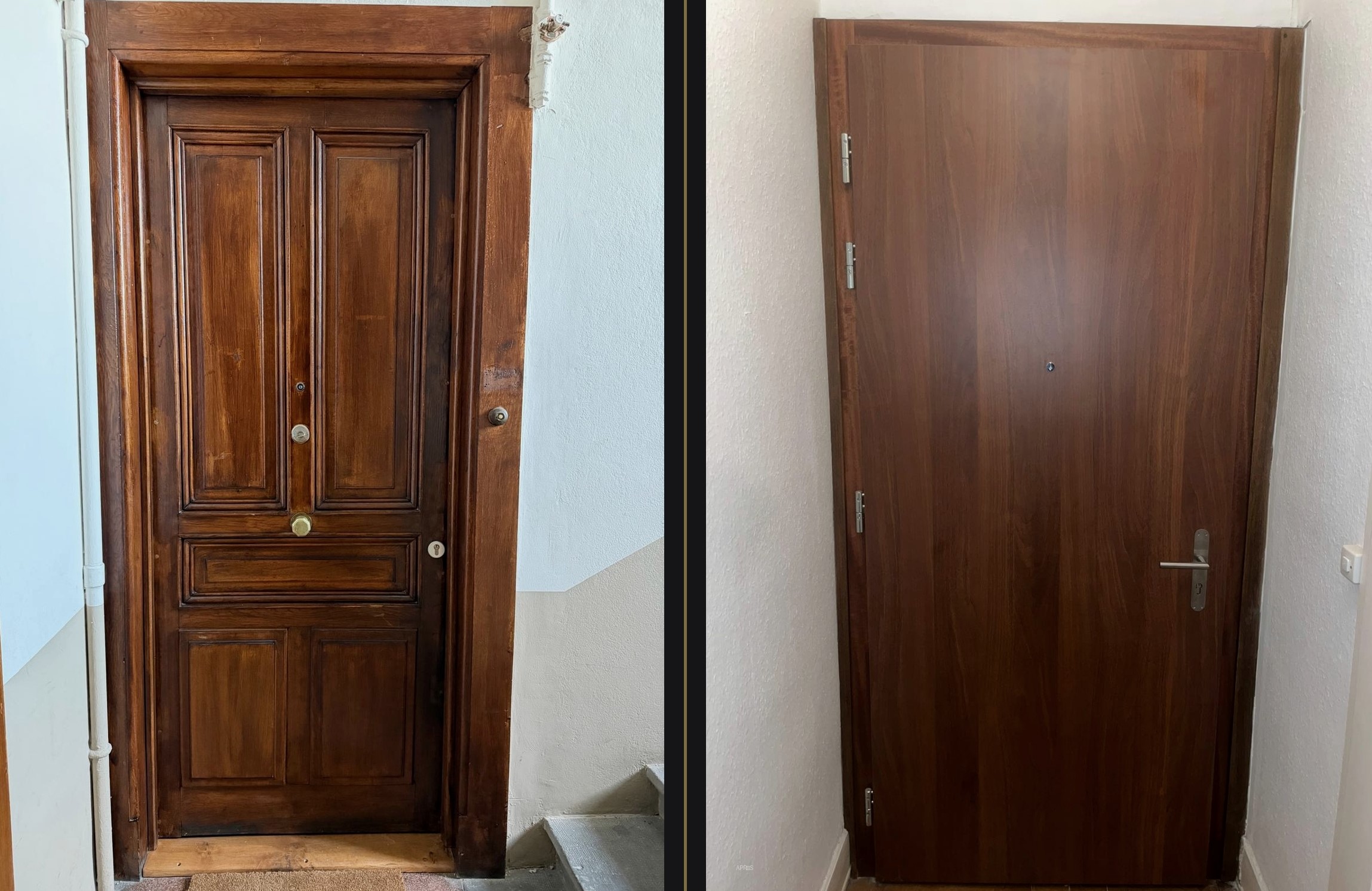 Porte EI30 avant après